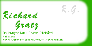 richard gratz business card